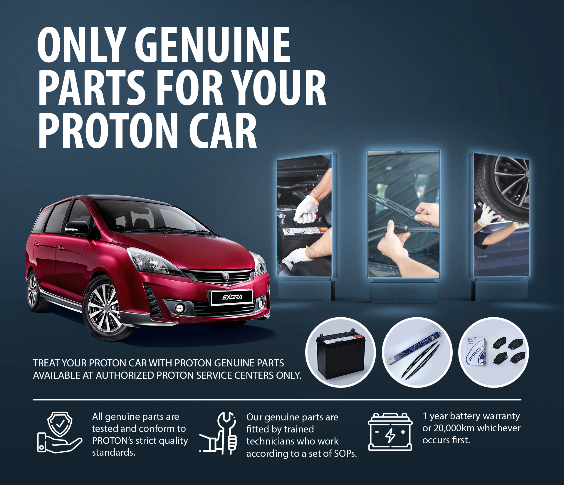 Only Genuine Parts For Your Proton Car
